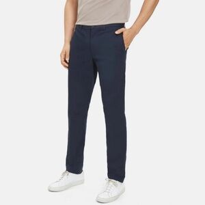 Theory Men's Haydin Straight Leg Navy Blue Wool and Cotton Blend Pant Size 36